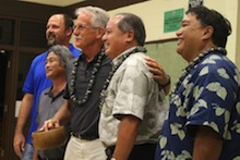 Harold Keyser receiving award